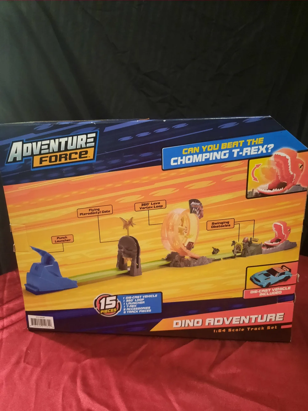 Adventure Force Dino Adventure Track Playset 360 Lava Vortex Loop